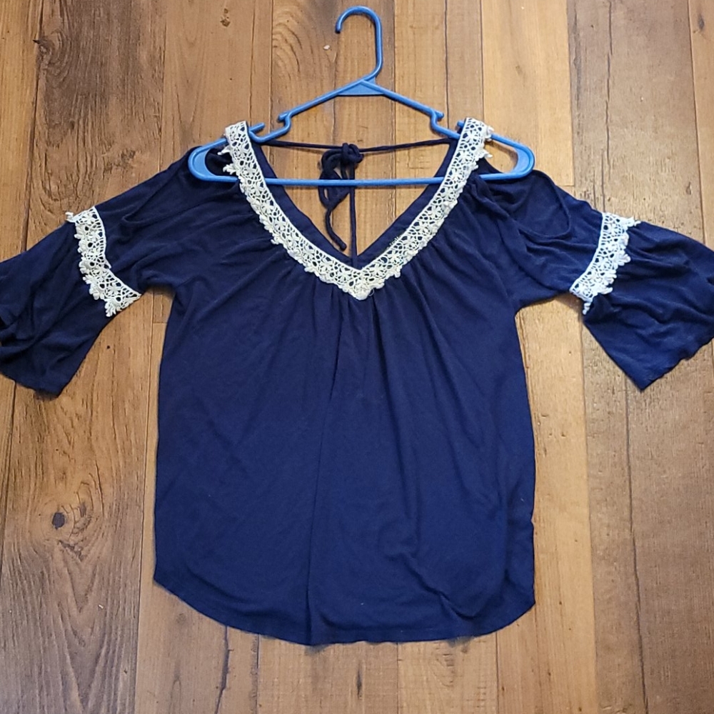 Blue and white shirt
